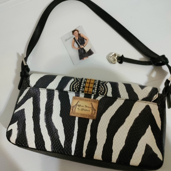 BRIGHTON AFRICA STORIES TARINA ZEBRA PRINT SNAKE EMBOSSED CELL PHONE HAN… - Picture 4 of 12